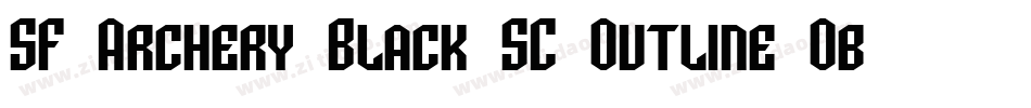 SF Archery Black SC Outline Oblique字体转换